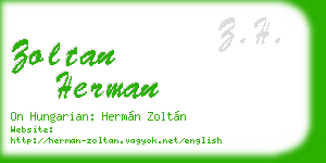 zoltan herman business card